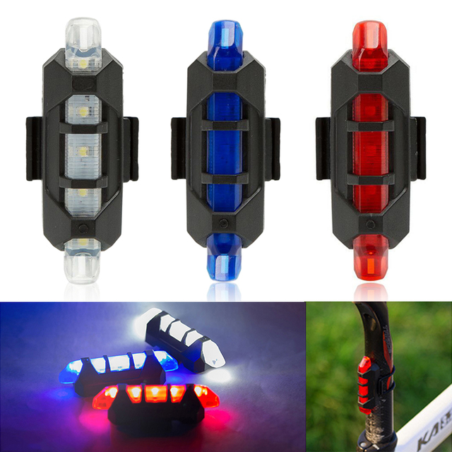 Lampa tylna rowerowa LED USB o 4 trybach, wodoodporna MTB z akumulatorem - Wianko - 5