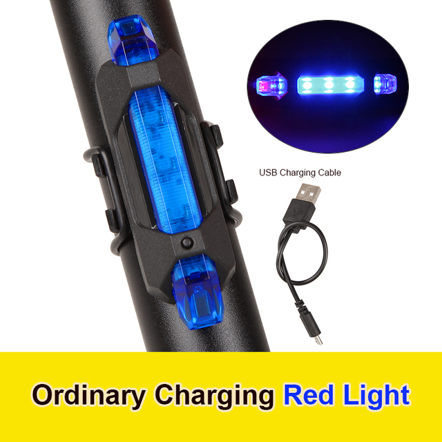 Lampa tylna rowerowa LED USB o 4 trybach, wodoodporna MTB z akumulatorem - Wianko - 2