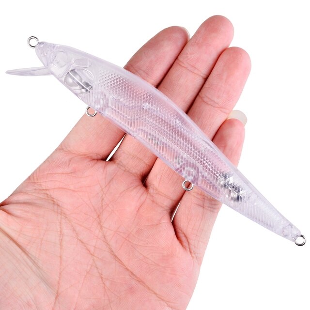 100 sztuk niepomalowanych Minnow przynęt Topwater Wobbler o długości 14cm/20g - twarde przynęty Crankbaits ABS Pesca wędkarskiego - Wianko - 1