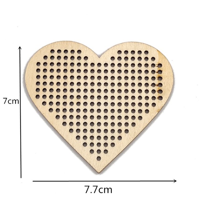 10 sztuk drewnianych dysków z naturalnego drewna w kształcie serca do ozdabiania - idealne do rzemiosła DIY oraz dekoracji ślubnych - Wianko - 1