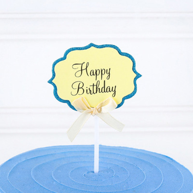 Narzędzie DIY do dekoracji urodzinowego ciasta - karta z możliwością pisania błogosławieństw, dwuwarstwowa kokarda, wtyczka, papierowa - Wianko - 13