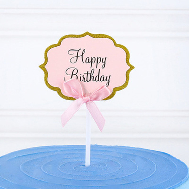 Narzędzie DIY do dekoracji urodzinowego ciasta - karta z możliwością pisania błogosławieństw, dwuwarstwowa kokarda, wtyczka, papierowa - Wianko - 10