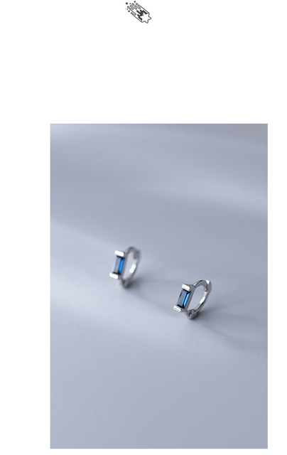 Cyrkonia geometryczna kolczyki ucha ze srebra Sterling 925 dla kobiet i mężczyzn - Wianko - 4