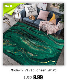 Miękki, antypoślizgowy dywan w stylu europejskim z nowoczesnym, żywym, zielonym abstrakcyjnym wzorem - Wianko - 8