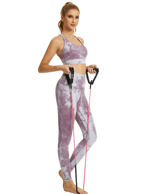 Zestaw legginsów sportowych i top stroje do jogi dla kobiet - Sugar Pocket Naked Feeling Workout Set - Wianko - 19