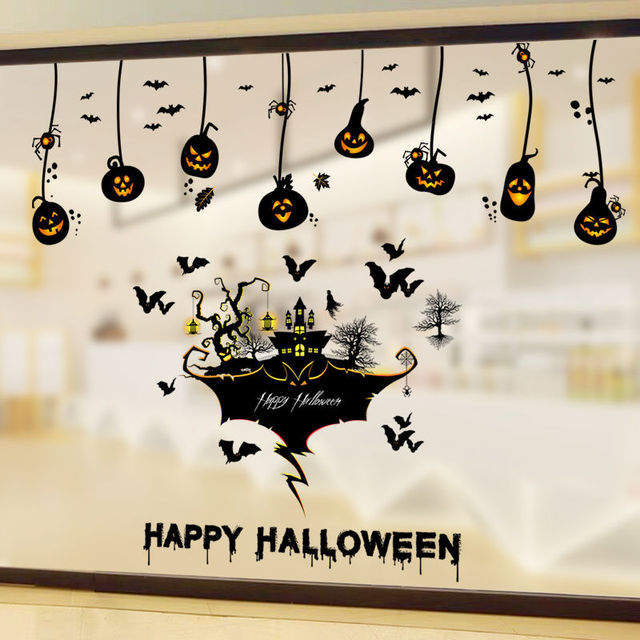 Naklejka ścienna Halloween - czarownica, dynia, drzewo - dekoracje ścienne do pokoju dziecięcego i przedszkola - Wianko - 17