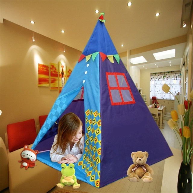 Namiot do zabawy dla dzieci, przenośny i składany, w stylu indyjskim z motywem księżniczki, do gry zarówno wewnątrz jak i na świeżym powietrzu - Wianko - 3