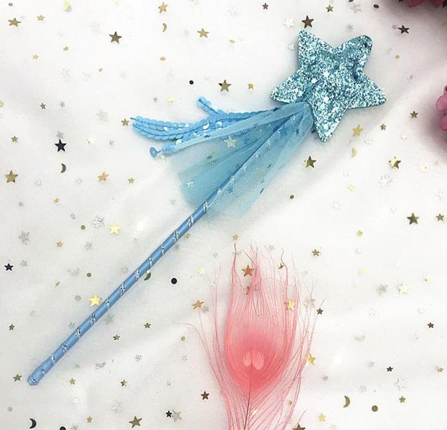 Magiczna różdżka z wiszącymi kolczykami brokatowymi dla dzieci - Princess Dress-up - Wianko - 4