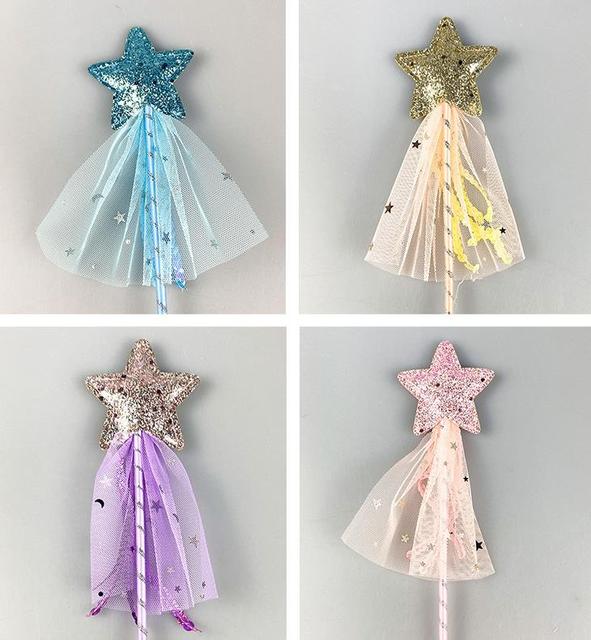 Magiczna różdżka z wiszącymi kolczykami brokatowymi dla dzieci - Princess Dress-up - Wianko - 8