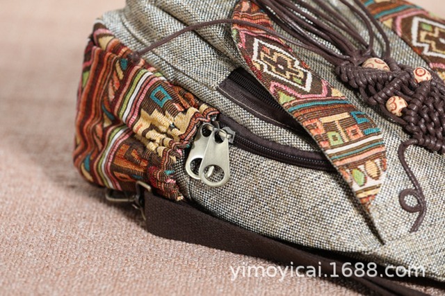 Nowy plecak etniczny w stylu chińskim, ręcznie tkany, idealny na wypoczynek i podróże - Wianko - 20