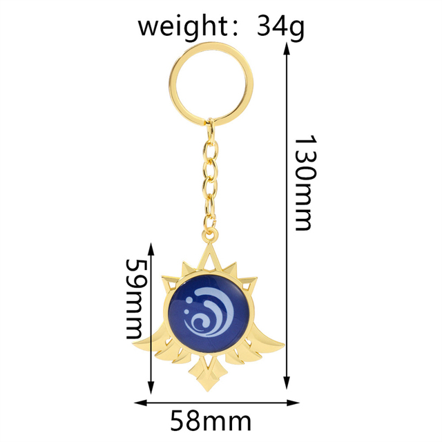 Breloczek Genshin Impact Vision Inazuma Ganyu - Luminous 7 Element, wysoka jakość - Wianko - 2