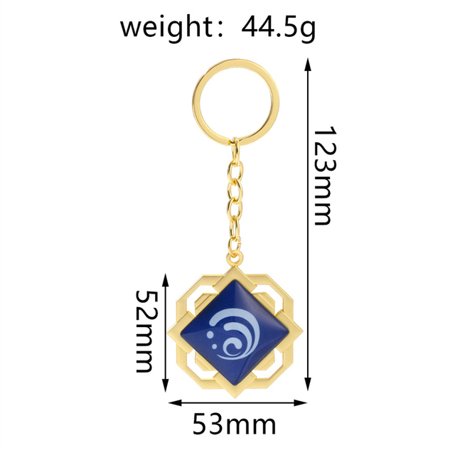 Breloczek Genshin Impact Vision Inazuma Ganyu - Luminous 7 Element, wysoka jakość - Wianko - 3