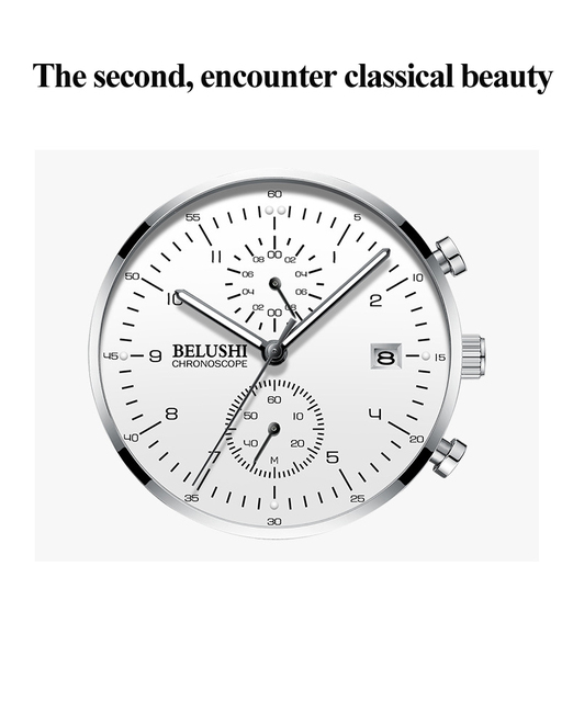 Męski zegarek kwarcowy siatka stalowa wodoodporny z małymi tarczami, chronografem, i datą - Wianko - 3