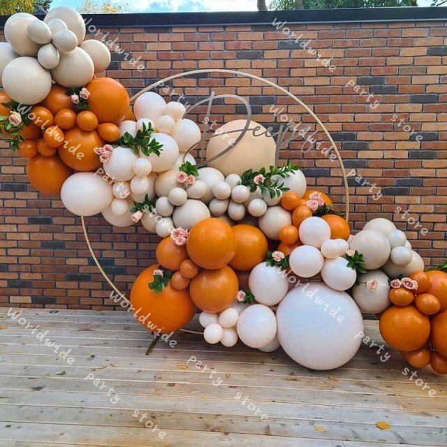 DIY zestaw Balonów Garland Arch Retro jesienne kolory Noworoczne dekoracje ścienne na wesele - Wianko - 1