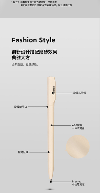 Długopis żelowy Xiaomi Nusign czarny 0.5MM + wymienny wkład czarny - Wianko - 3