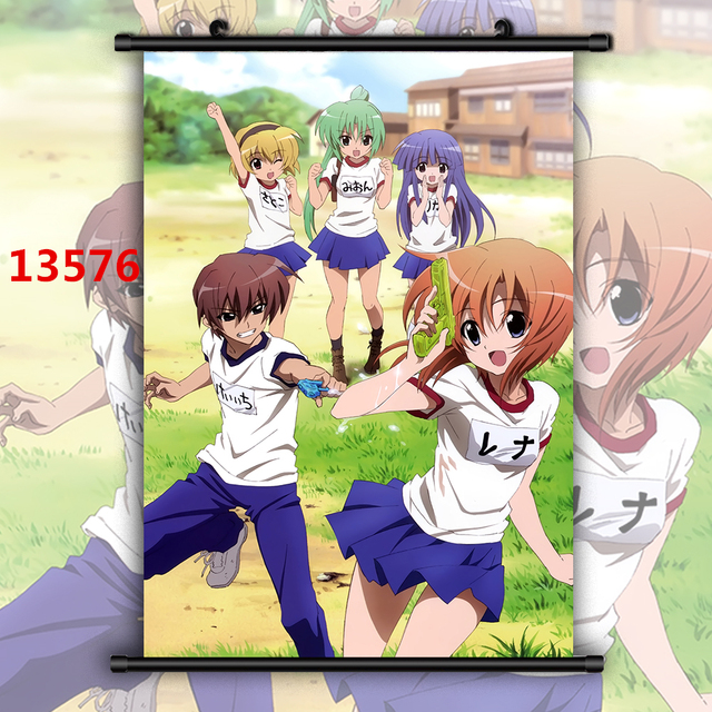 Plakat dekoracyjny z motywem Anime Furude Rika i Ryuuguu Rena do pokoju dziecięcego - Wianko - 13