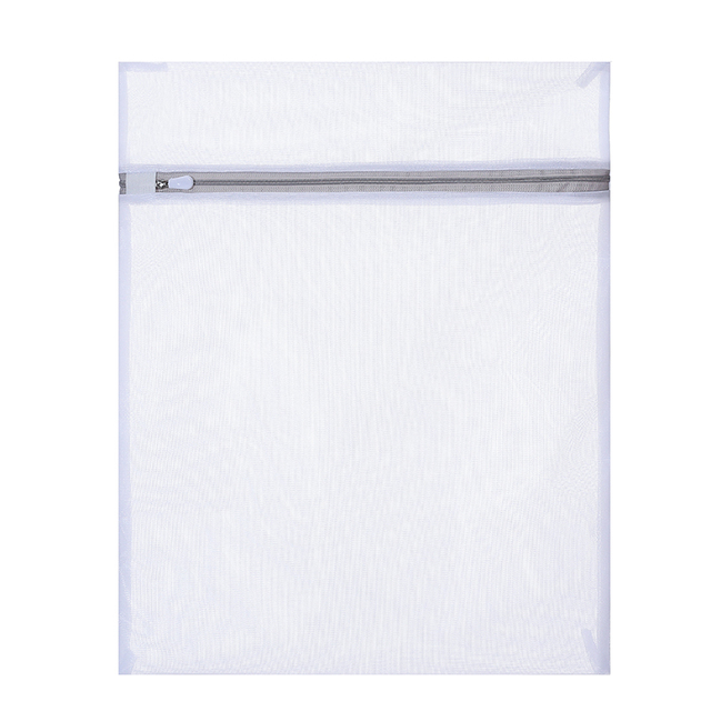 Worki na pranie z poliestru - białe, grube, siatkowe torby na pranie w rozmiarze S - Wianko - 5