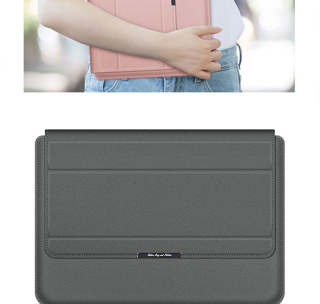 Bezpłatna skórzana torba na laptopa 12-15,6 cala dla MacBook Air/Pro - dostosowana, przenośna - Wianko - 14