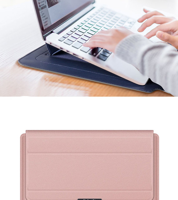Bezpłatna skórzana torba na laptopa 12-15,6 cala dla MacBook Air/Pro - dostosowana, przenośna - Wianko - 9