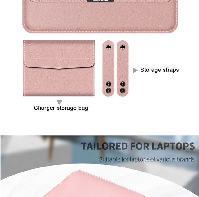 Bezpłatna skórzana torba na laptopa 12-15,6 cala dla MacBook Air/Pro - dostosowana, przenośna - Wianko - 10