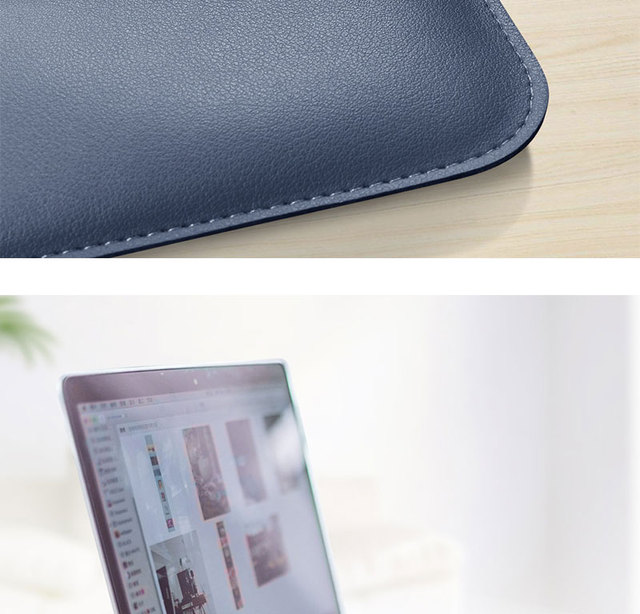 Bezpłatna skórzana torba na laptopa 12-15,6 cala dla MacBook Air/Pro - dostosowana, przenośna - Wianko - 8