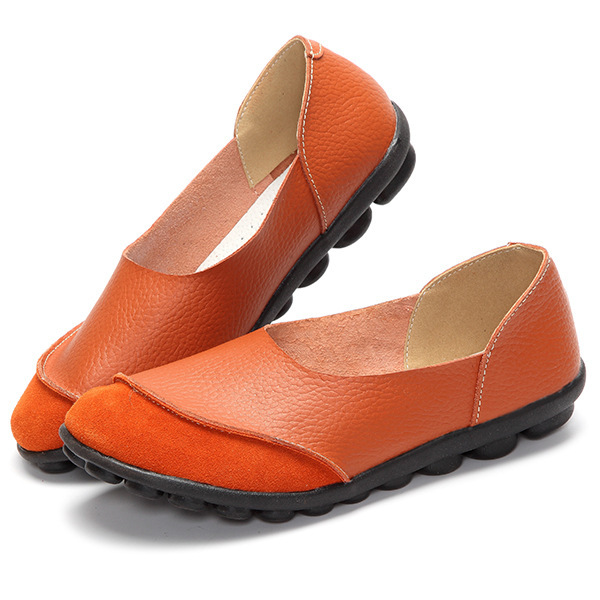Nowe wiosna-jesień 2021: Damskie buty płaskie ze skóry bydlęcej w kolorze płytkich ust - Wianko - 5