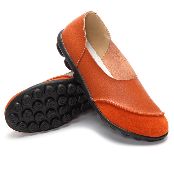 Nowe wiosna-jesień 2021: Damskie buty płaskie ze skóry bydlęcej w kolorze płytkich ust - Wianko - 6