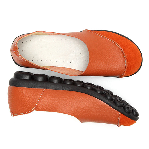 Nowe wiosna-jesień 2021: Damskie buty płaskie ze skóry bydlęcej w kolorze płytkich ust - Wianko - 7