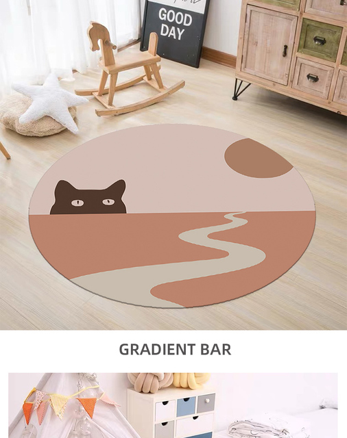 Kot dywanik japońskiego stylu – piękna, kreatywna dekoracja do salonu i sypialni, antypoślizgowa mata podłogowa - Wianko - 2