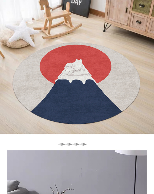 Kot dywanik japońskiego stylu – piękna, kreatywna dekoracja do salonu i sypialni, antypoślizgowa mata podłogowa - Wianko - 5