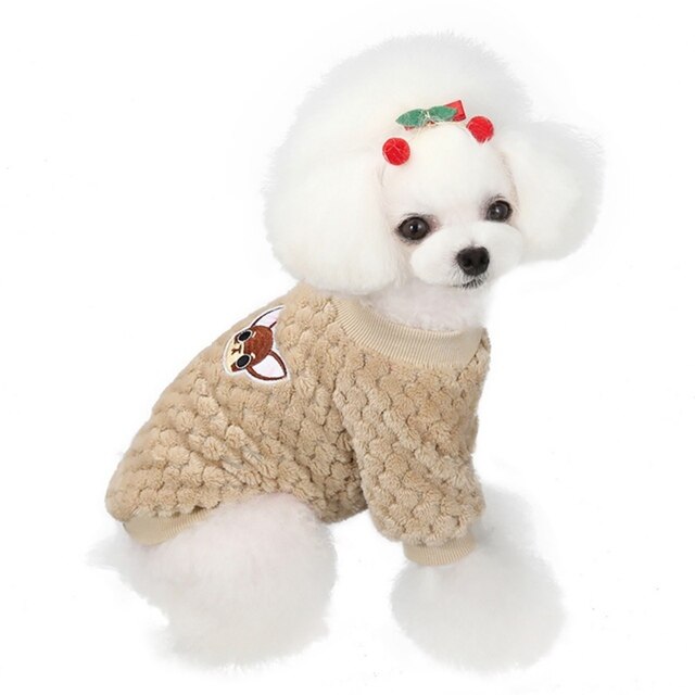 Pluszowe zimowe ubrania dla małych psów - ciepłe bluzy i płaszcze wiosenne i jesienne dla Shih Tzu, Chihuahua i buldogów francuskich - Wianko - 11