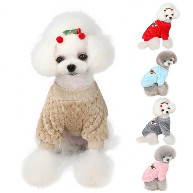 Pluszowe zimowe ubrania dla małych psów - ciepłe bluzy i płaszcze wiosenne i jesienne dla Shih Tzu, Chihuahua i buldogów francuskich - Wianko - 6