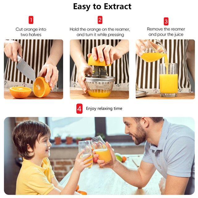 Sokowirówka do pomarańczy i cytryn, ręczna wyciskarka z przezroczystą miarką do kuchni - Wianko - 10