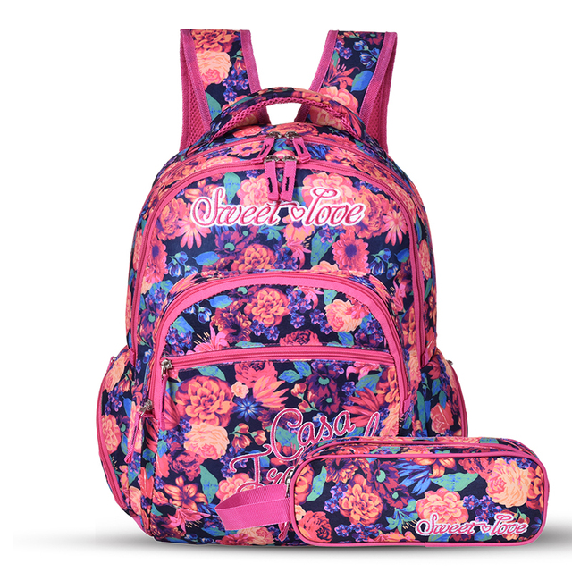 Plecak Wenjie 2019 - kwiatowy wzór, wysokiej jakości, dla dziewcząt w wieku szkolnym - Wianko - 20