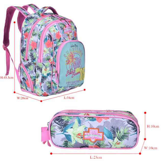 Plecak Wenjie 2019 - kwiatowy wzór, wysokiej jakości, dla dziewcząt w wieku szkolnym - Wianko - 4
