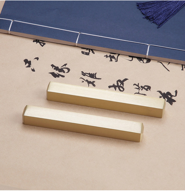Proste metalowe przyciski do papieru - mosiężne, używane przy chińskiej kaligrafii z tuszem - Wianko - 6