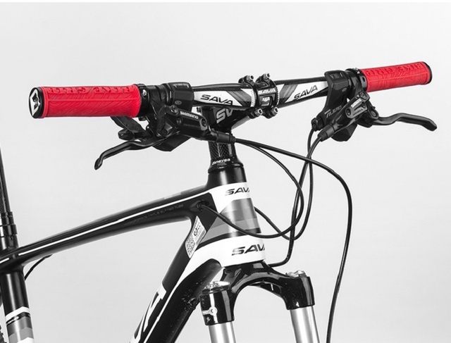 Uchwyty rowerowe ROCKBROS TPR gumowe MTB 3D antypoślizgowe mankiety kierownicy rowerowej z blokadą dwustronną, aluminiowe akcesoria rowerowe - Wianko - 2