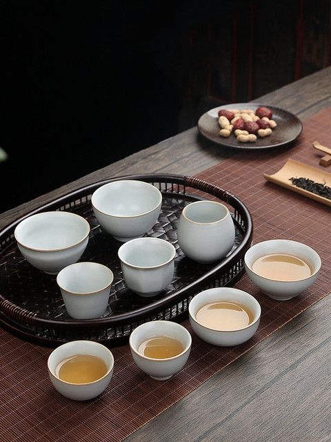 Zestaw naczyń do herbaty - Retro piec ceramiczny filiżanka podróżna, duży kubek, ręcznie wykonany - Wianko - 1