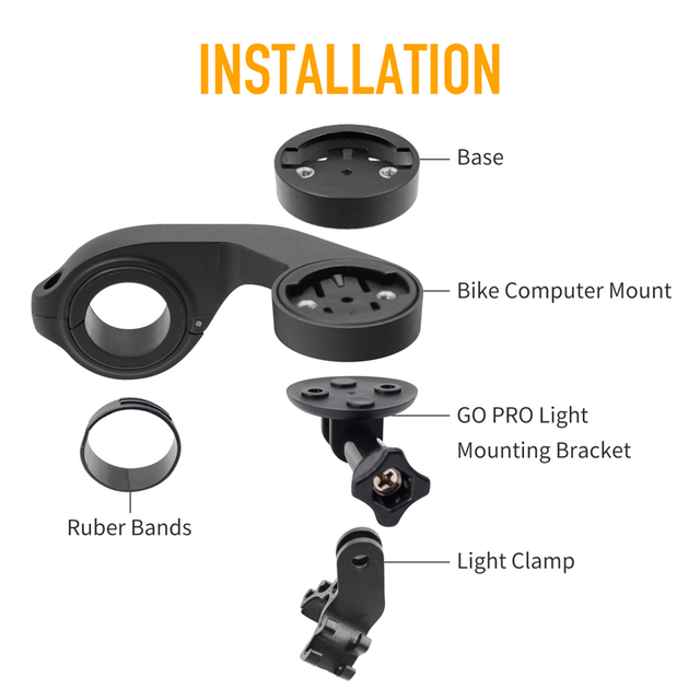 Uchwyt mocujący Garmin Mount XOSS G/G do krawędzi rowerowej - przednia droga, kompatybilny z Garmin Edge - Wianko - 7