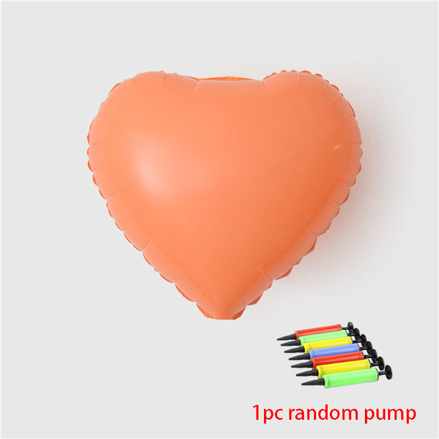 Cukierki kolorowe w kształcie serca: Macaron 18-calowy, serce brzoskwiniowe, gwiazda, balon aluminiowy - dekoracja urodzinowa - Wianko - 12