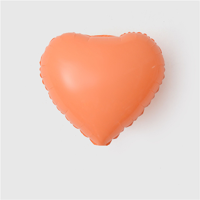 Cukierki kolorowe w kształcie serca: Macaron 18-calowy, serce brzoskwiniowe, gwiazda, balon aluminiowy - dekoracja urodzinowa - Wianko - 18