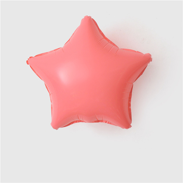 Cukierki kolorowe w kształcie serca: Macaron 18-calowy, serce brzoskwiniowe, gwiazda, balon aluminiowy - dekoracja urodzinowa - Wianko - 17