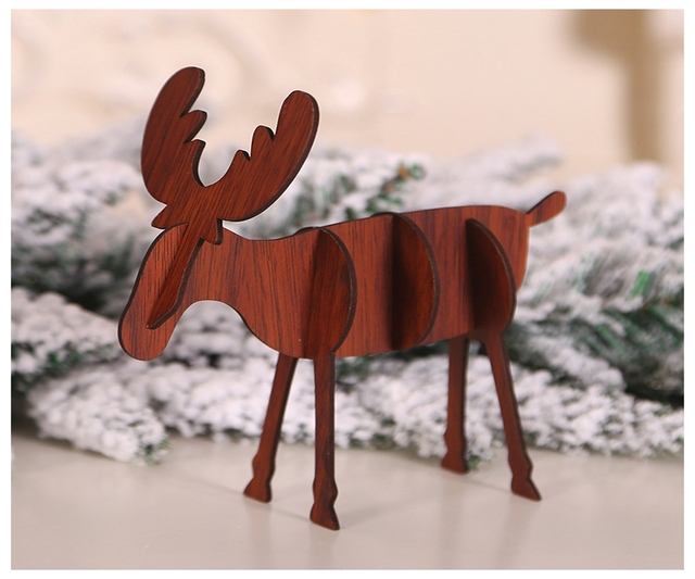 Dekoracja świąteczna z drewna - łosoś DIY: wisiorki, montaż XMAS - Wianko - 4