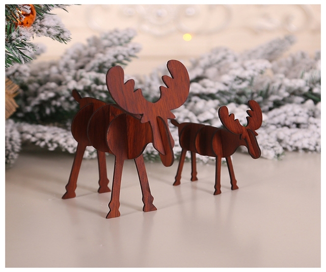Dekoracja świąteczna z drewna - łosoś DIY: wisiorki, montaż XMAS - Wianko - 8