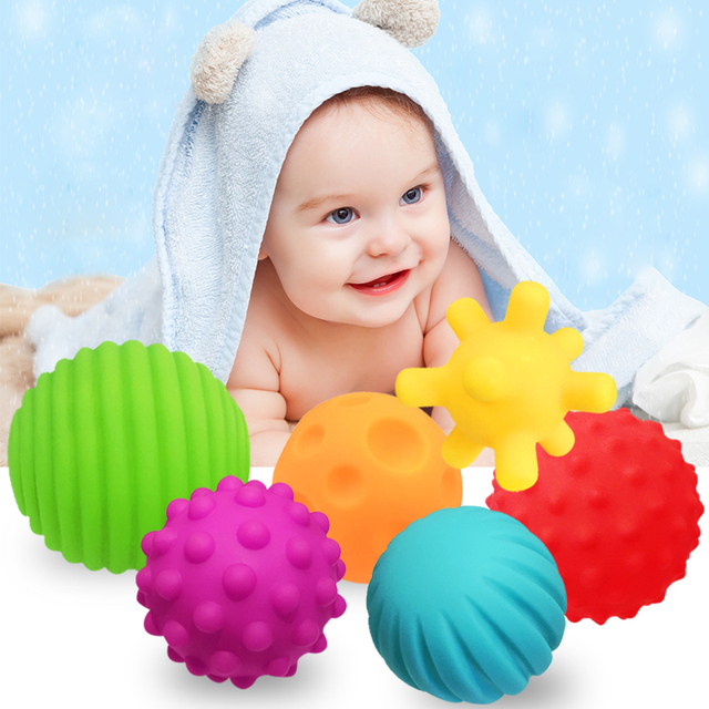 Miękka piłka sensoryczna z różnorodnymi teksturami dla niemowląt - Wianko - 1