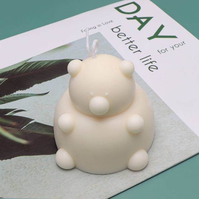 Forma do ciasta 3D Fat Bear - DIY trójwymiarowe, silikonowe, Food Grade, do dekoracji tortów weselnych - z motywem słodkiej miłości niedźwiedzia polarnego - Wianko - 6