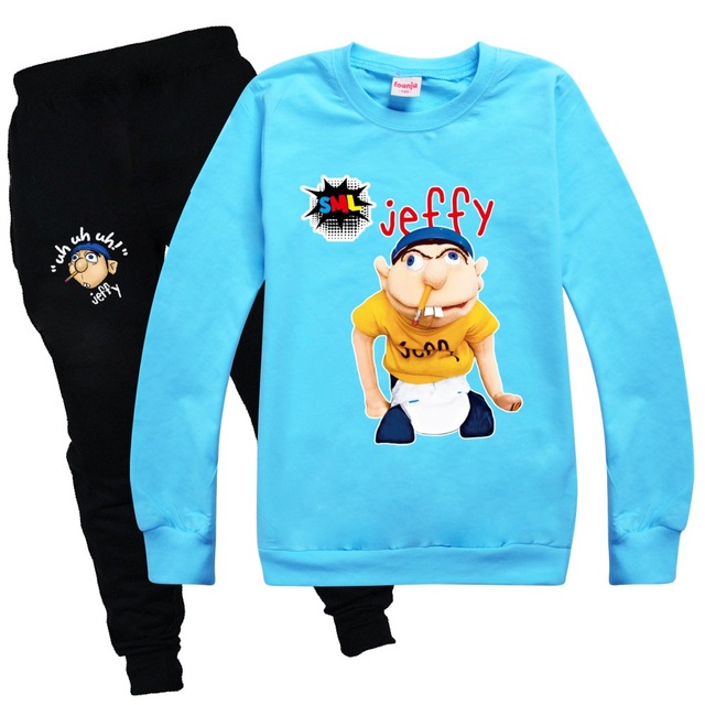 Dres Funny Jeffy Kids z motywem kreskówkowym, jesienne ubranie zimowe dla chłopców, bluza z kapturem - prezent dla dziewczynek - Wianko - 5