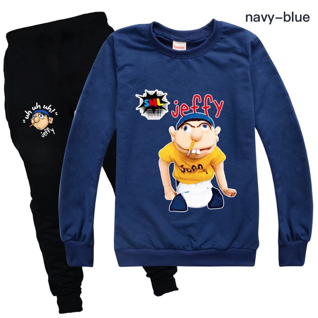 Dres Funny Jeffy Kids z motywem kreskówkowym, jesienne ubranie zimowe dla chłopców, bluza z kapturem - prezent dla dziewczynek - Wianko - 8