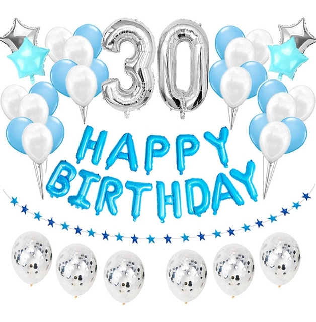 37 sztuk srebrnych balonów z cyfrą 1-9 dla chłopców na pierwsze urodziny - książę 18 30 - Wianko - 15