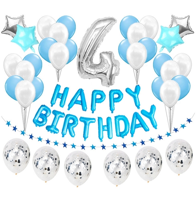 37 sztuk srebrnych balonów z cyfrą 1-9 dla chłopców na pierwsze urodziny - książę 18 30 - Wianko - 7